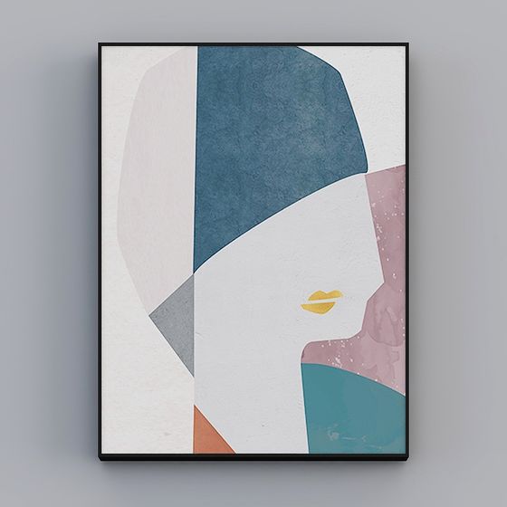 Abstract Female 3D model for Modern Art and Design