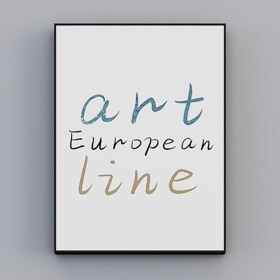 European Art Line 3D Model for Modern Design