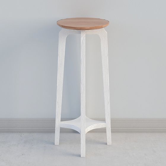 Streamlined Bar Stool 3D model