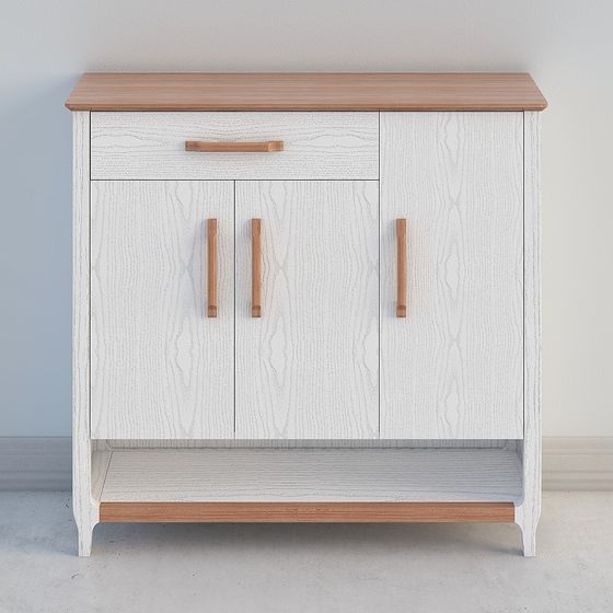 Charming Country Style Storage Cabinet 3D model