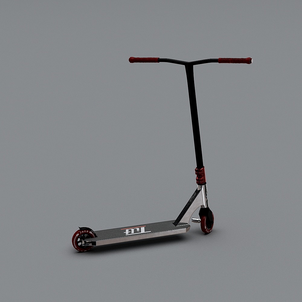 Stylish Low-Poly Scooter 3D model