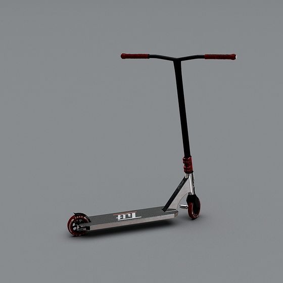 Stylish Low-Poly Scooter 3D model