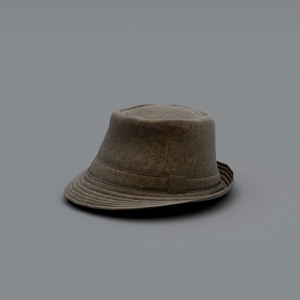 Vintage Low-Poly Hat 3D model