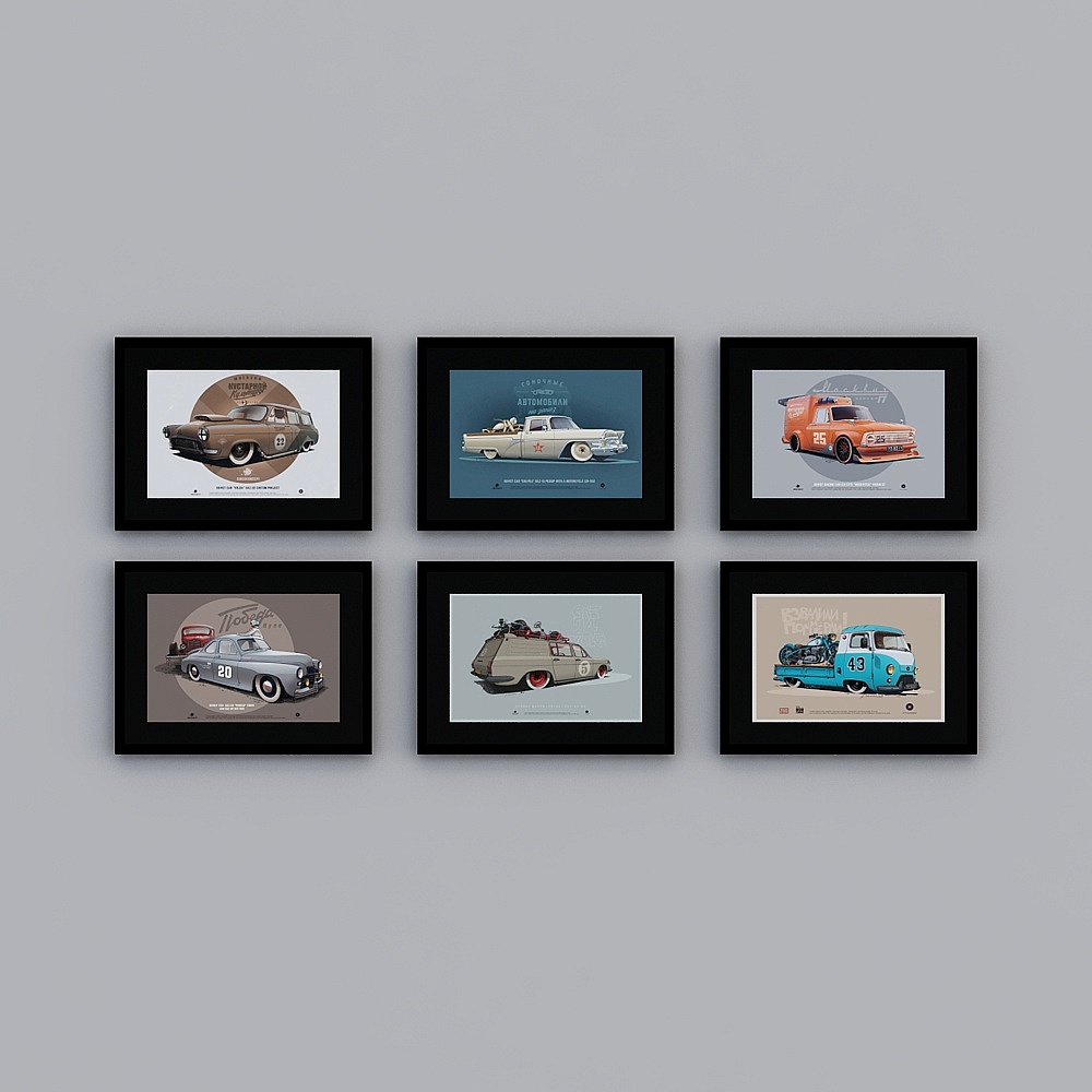 Vintage Car 3D Model Collection