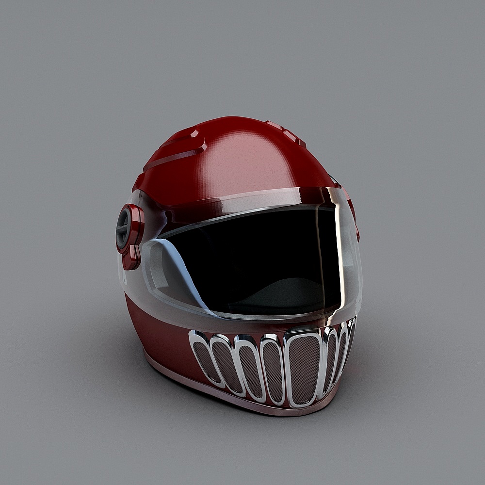 Futuristic Warrior Helmet 3D model