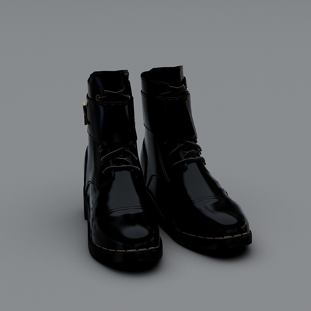 Chaussures Modernes - Bottes Noires à Petit Talon