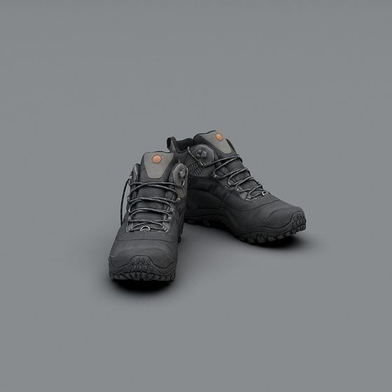 Low Poly Hiking Shoes 3D model