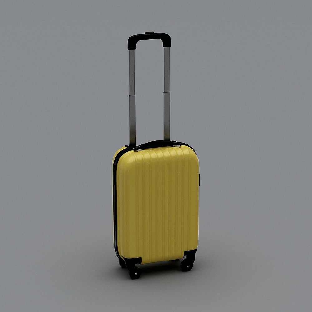 現代行李箱 - 黃色卡通拉桿箱