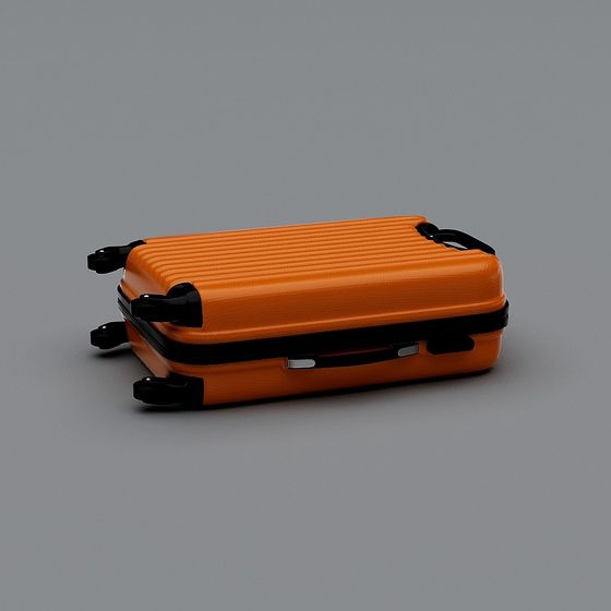 Maleta moderna - Caja de palanca de dibujos animados naranja