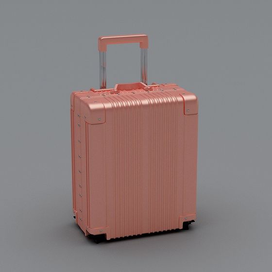 Stylish Low-Poly Suitcase 3D model