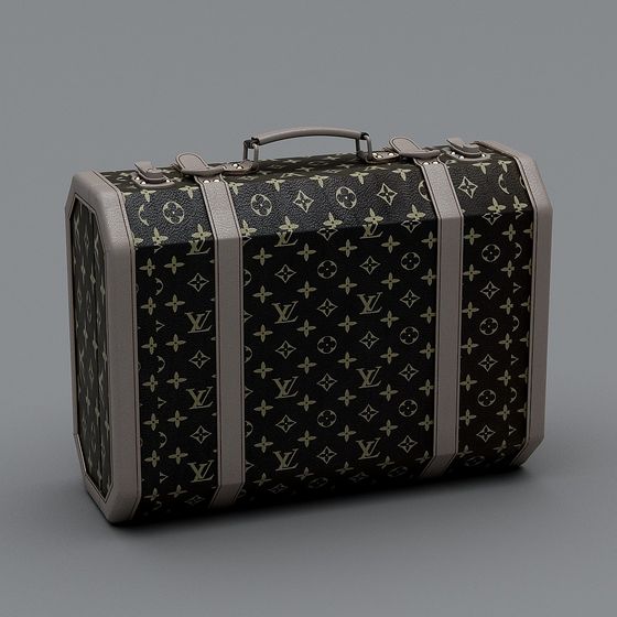 Elegant Vintage Luggage 3D Model