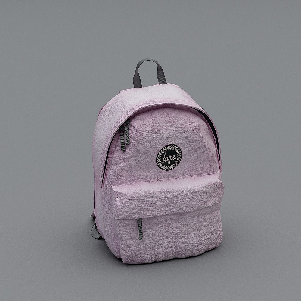 Stylish Pink Backpack 3D model for Creative Projects