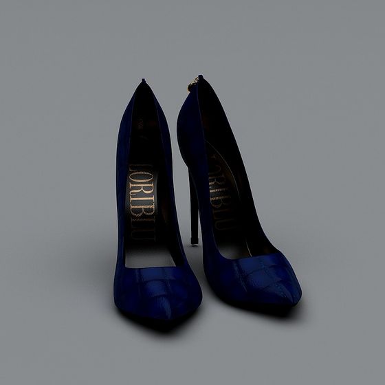 Elegant High Heel Shoes 3D model