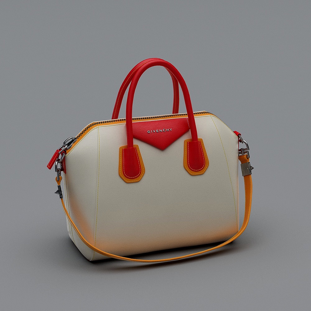 beige sloping handbag