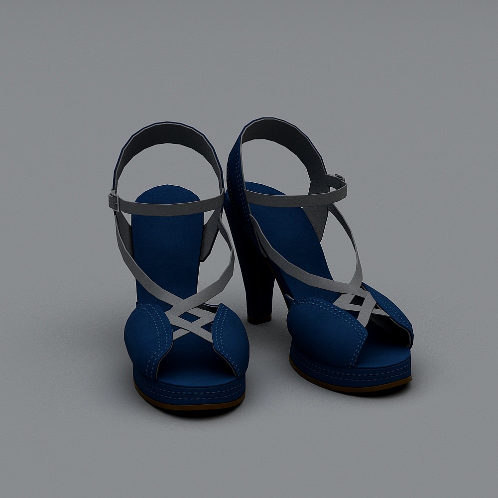 Modern shoes - blue sandals