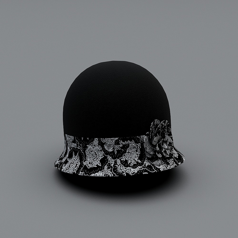 Lace Trimmed Cloche 3D model