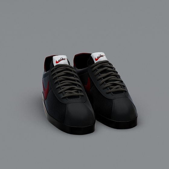 Chic Low-Poly Nike Sneakers 3D model for Creative Projects