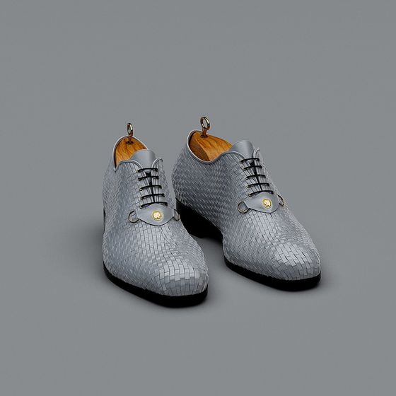 Woven Elegance Oxford Shoes 3D model for Creative Projects
