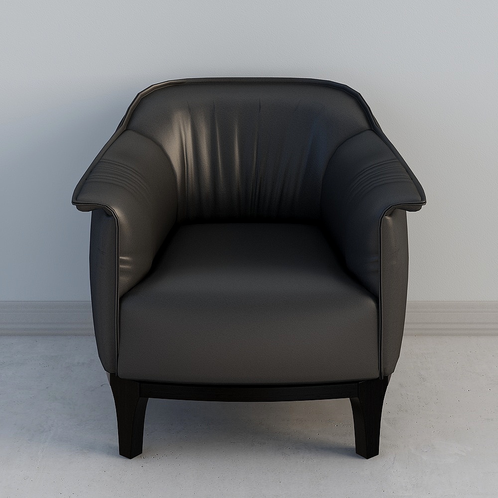 Stylish Low-Poly Modern Armchair 3D model