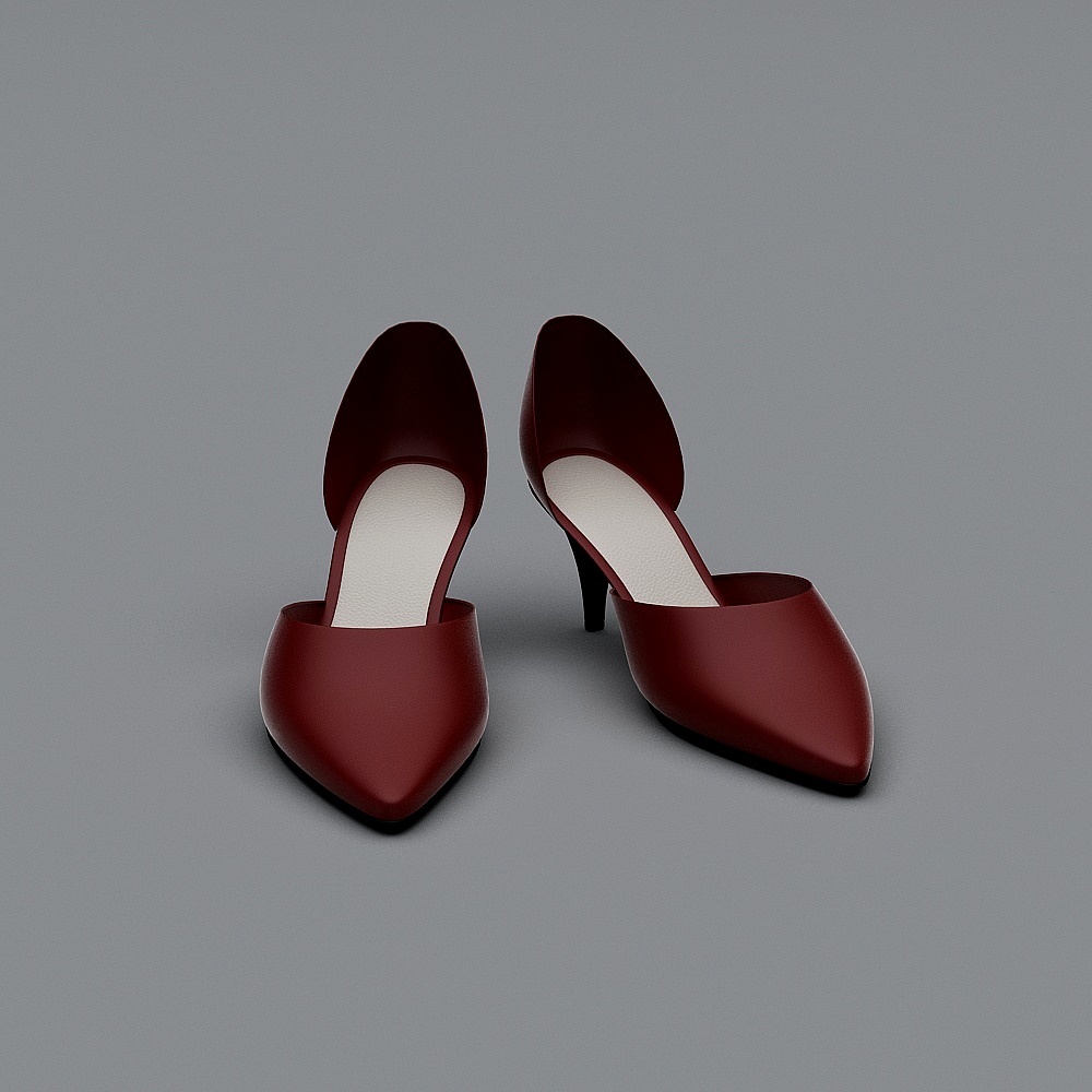 รองเท้าทันสมัย - รองเท้าส้นสูงสีแดงสำหรับผู้หญิง