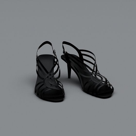 Stylish Low-Poly High Heel Shoe 3D model for Creative Projects