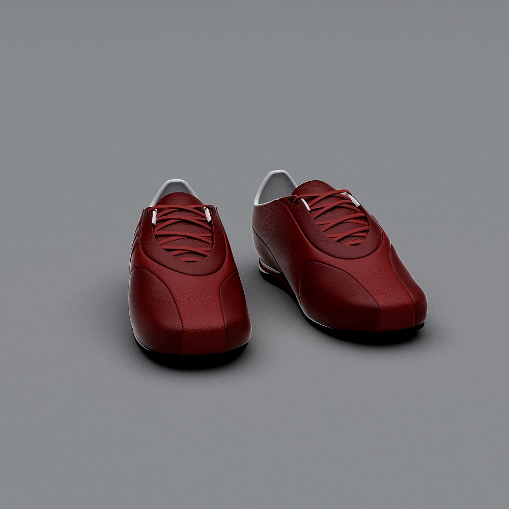 Modern Burgundy Sneaker 3D model
