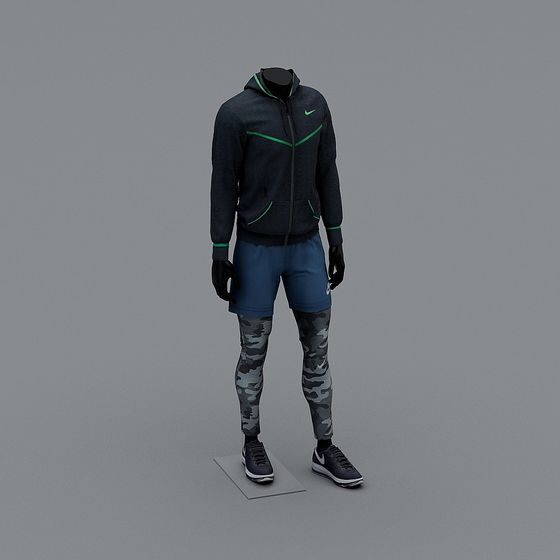 Low Poly Urban Fashion Outfit 3D Model