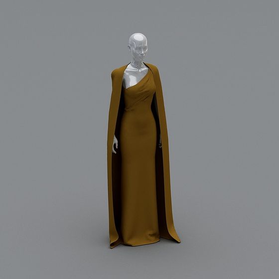 Mysterious Cloaked Lady 3D model