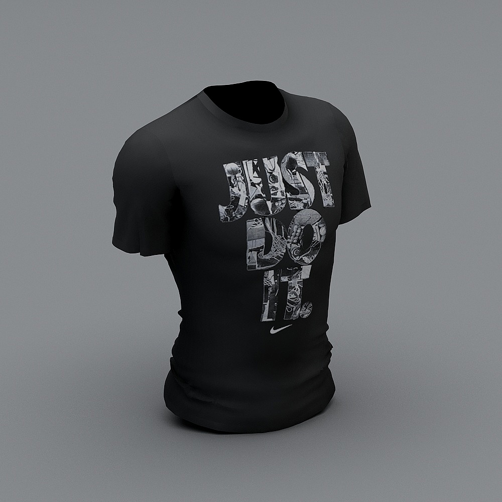 Low Poly 'Just Do It' T-Shirt 3D model