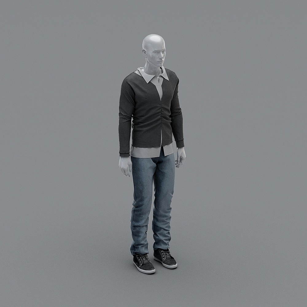 Urban Walker Low Poly 3D Model