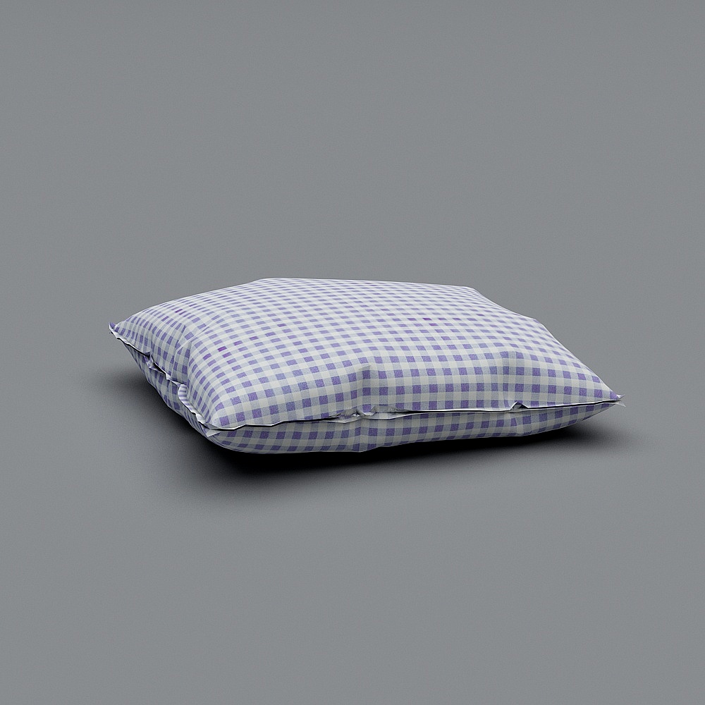 Cozy Checker Pillow 3D model