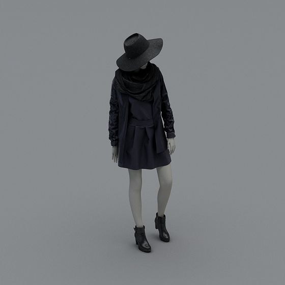 Low Polygon Stylish Traveler Model 3D model