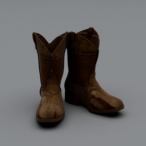Classic Western Boot 3D model
