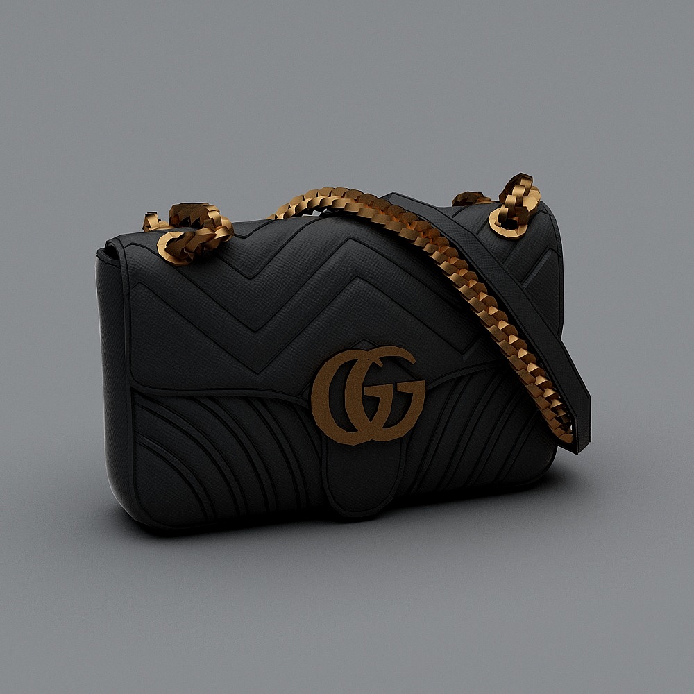 Elegant Low-Poly Handbag 3D Model