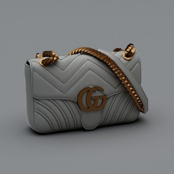 Stylish Low-Poly Handbag 3D Model