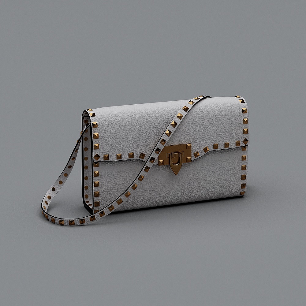 Sac pour femmes à rivets blancs