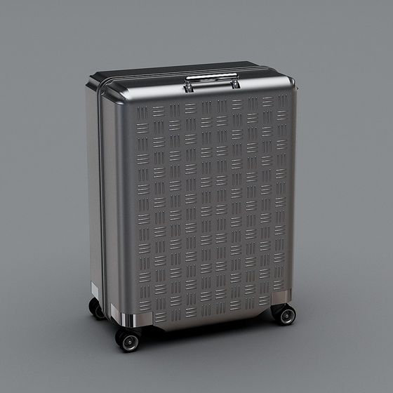 Stylish Low-Poly Luggage 3D Model