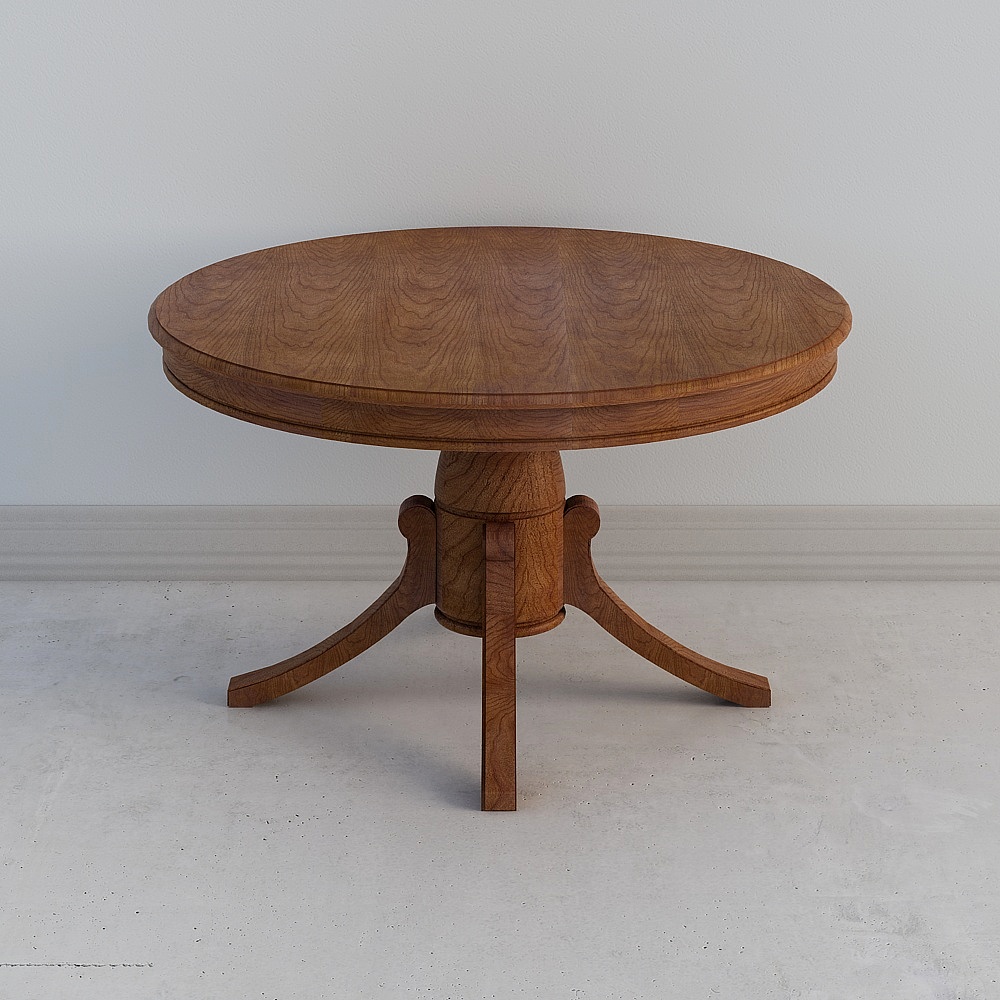 Retro Round Table 3D model