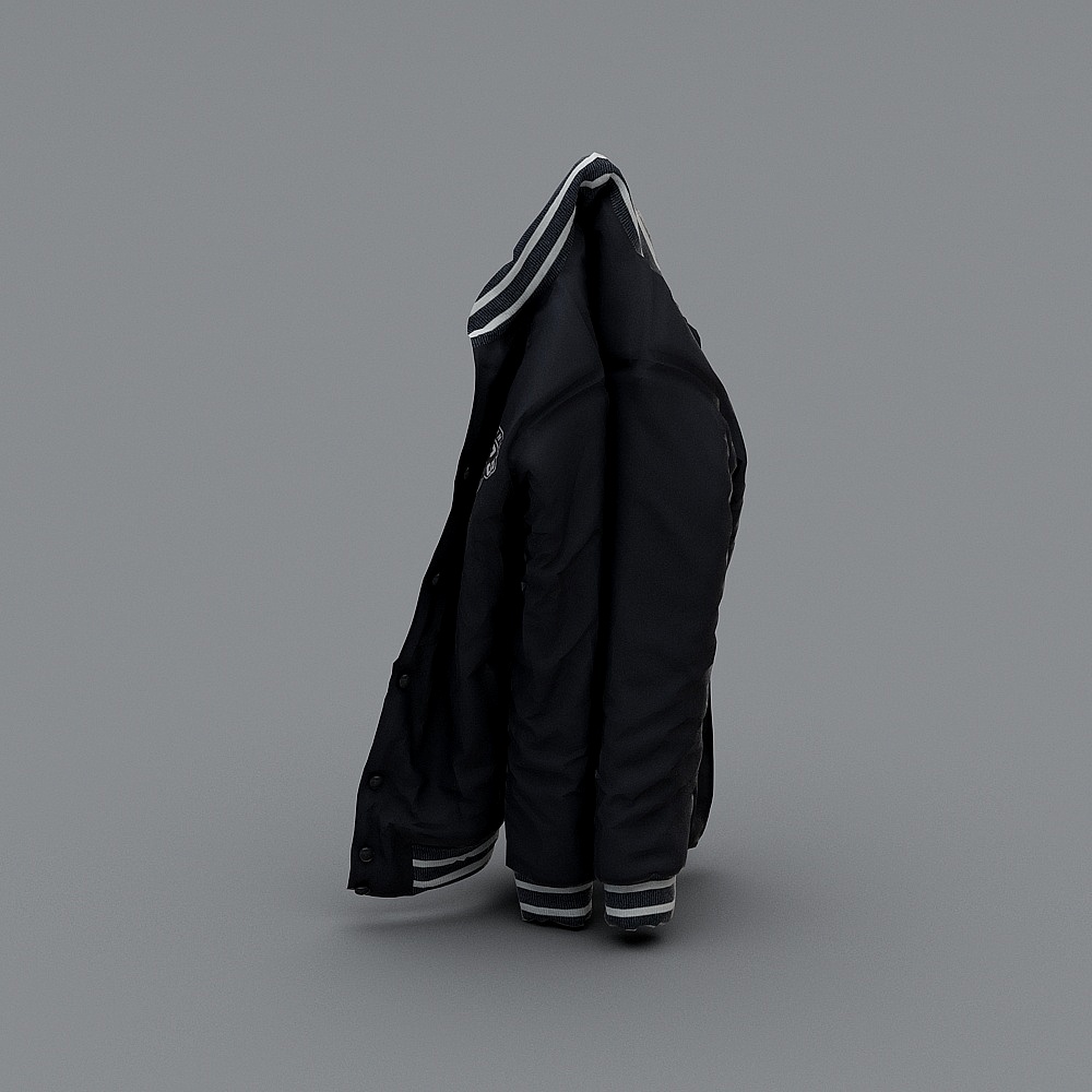 Futuristic Black Jacket 3D model