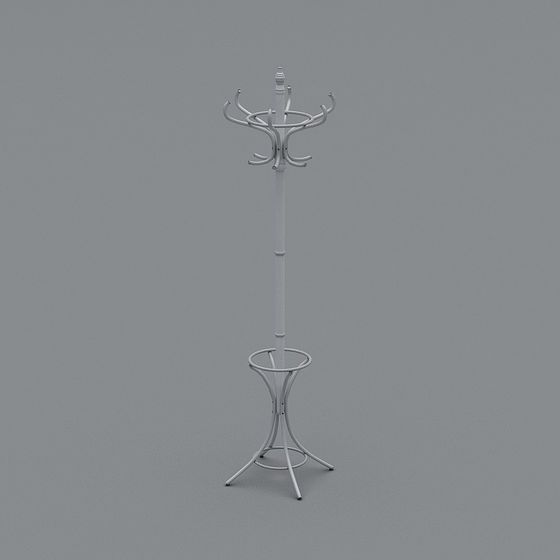 Stylish Minimalist Coat Rack 3D model