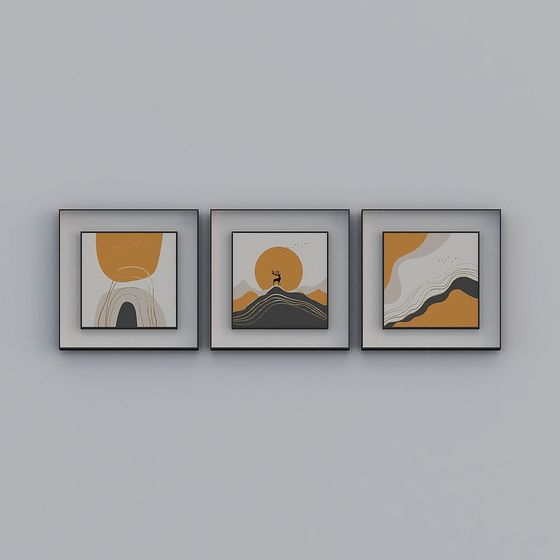 Mountain Dawn 3D model - Abstract Art for Modern Spaces