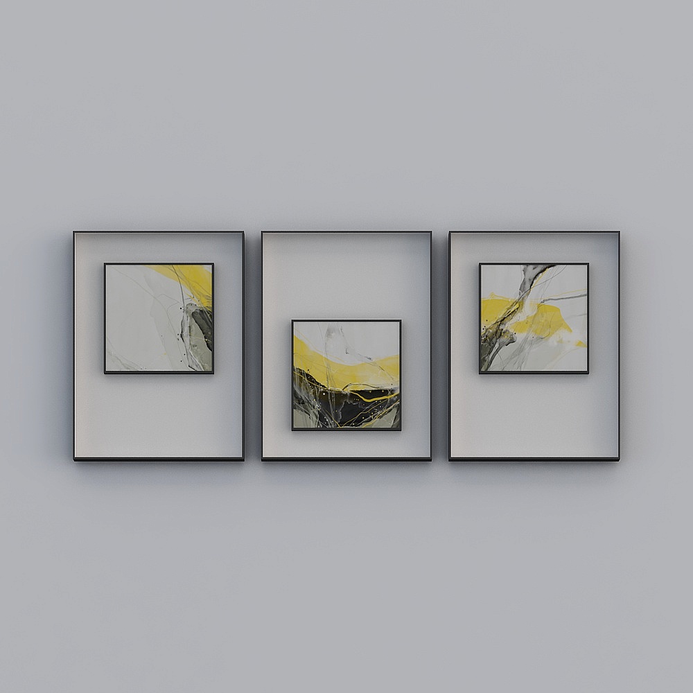 Unique Abstract Painting 3D Model for Creative Projects