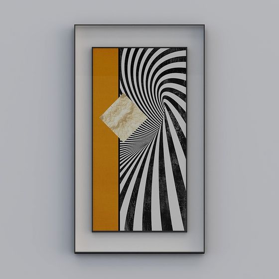 Stylish Abstract Picture Frame 3D model