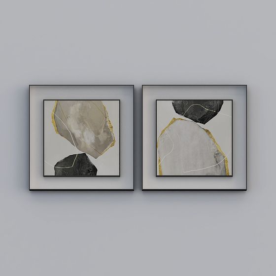 Abstract Rock Frame 3D Model for Artistic Expressions