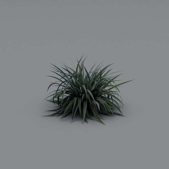 Lush Grass Cluster Low-Poly 3D model