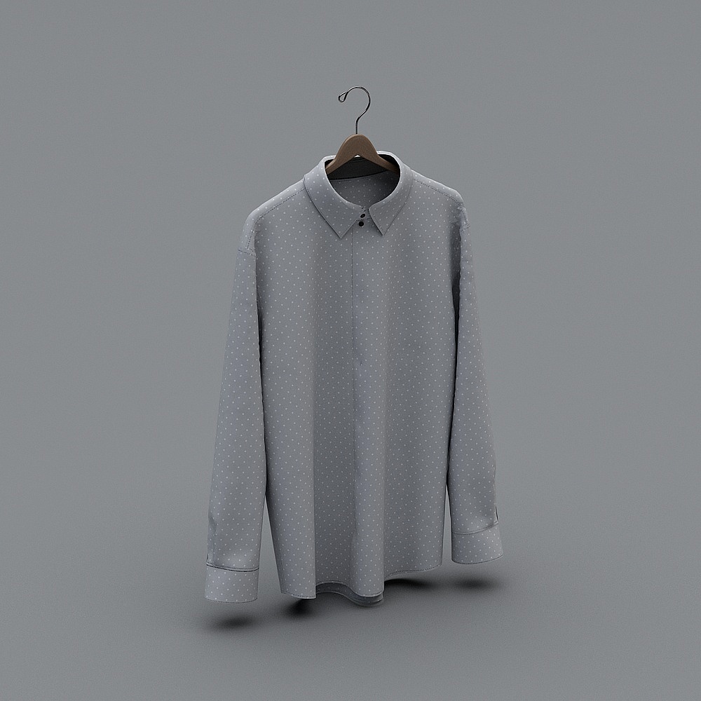 Stylish Low-Poly Shirt 3D Model