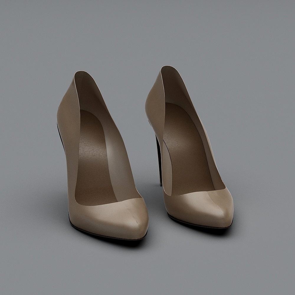 Elegant High Heel Shoe 3D model
