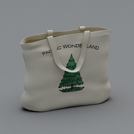 Pacific Wonderland Tote Bag 3D model