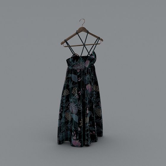 Elegant Garden Gown 3D model