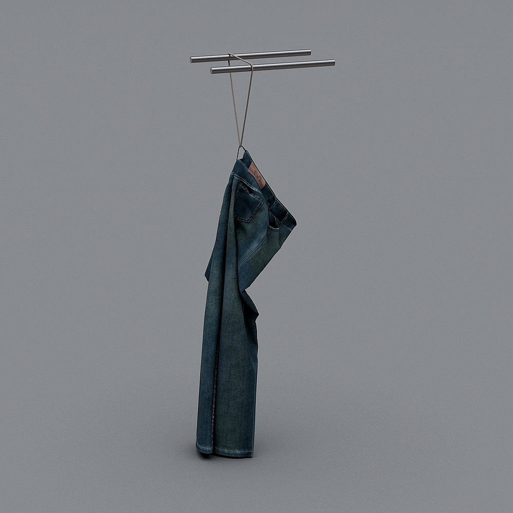Hanging Jeans 3D model for Creative Projects